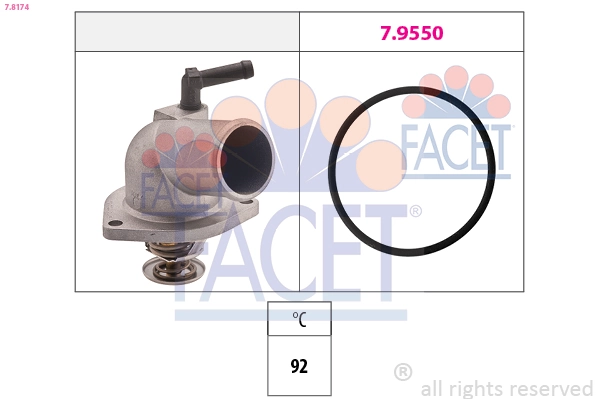 Thermostat, coolant Made in Italy - OE Equivalent 7.8174