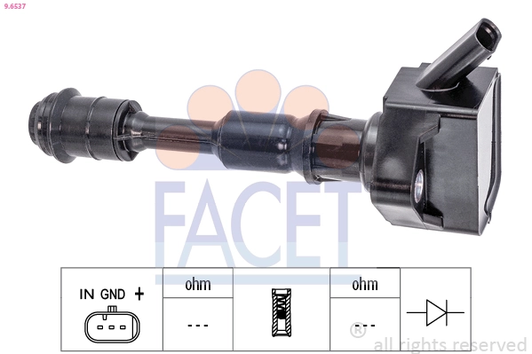 Ignition Coil Made in Italy - OE Equivalent 9.6537