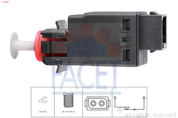 Stop Light Switch Made in Italy - OE Equivalent 7.1058