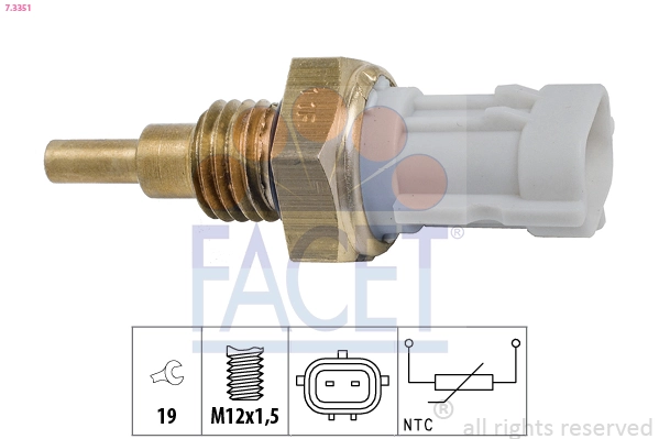 Sensor, oil temperature Made in Italy - OE Equivalent 7.3351