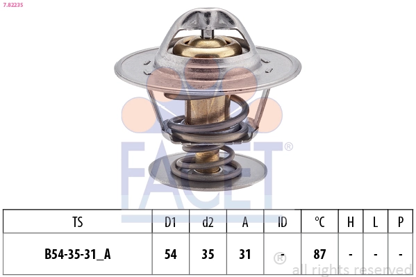 Thermostat, coolant Made in Italy - OE Equivalent 7.8223S
