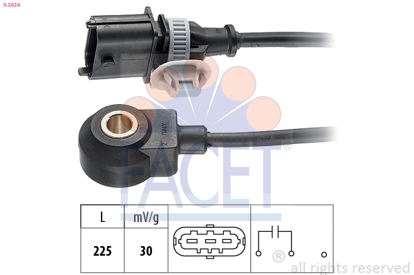 Knock Sensor Made in Italy - OE Equivalent 9.3034