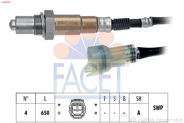 Oxygen Sensor Made in Italy - OE Equivalent 10.8563