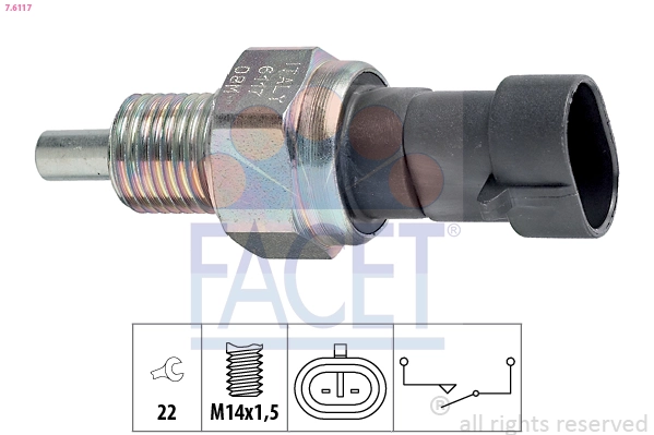 Switch, reverse light Made in Italy - OE Equivalent 7.6117