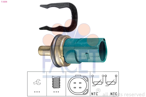 Sensor, coolant temperature Made in Italy - OE Equivalent 7.3258