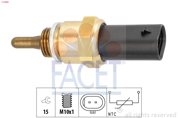 Sensor, oil temperature Made in Italy - OE Equivalent 7.3406
