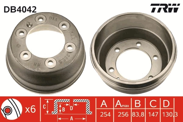 TRW DB4042 Brake Drum