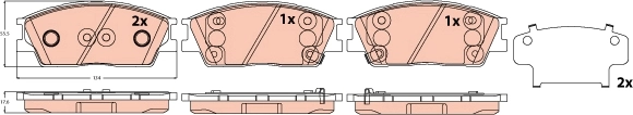 Brake Pad Set, disc brake GDB2516