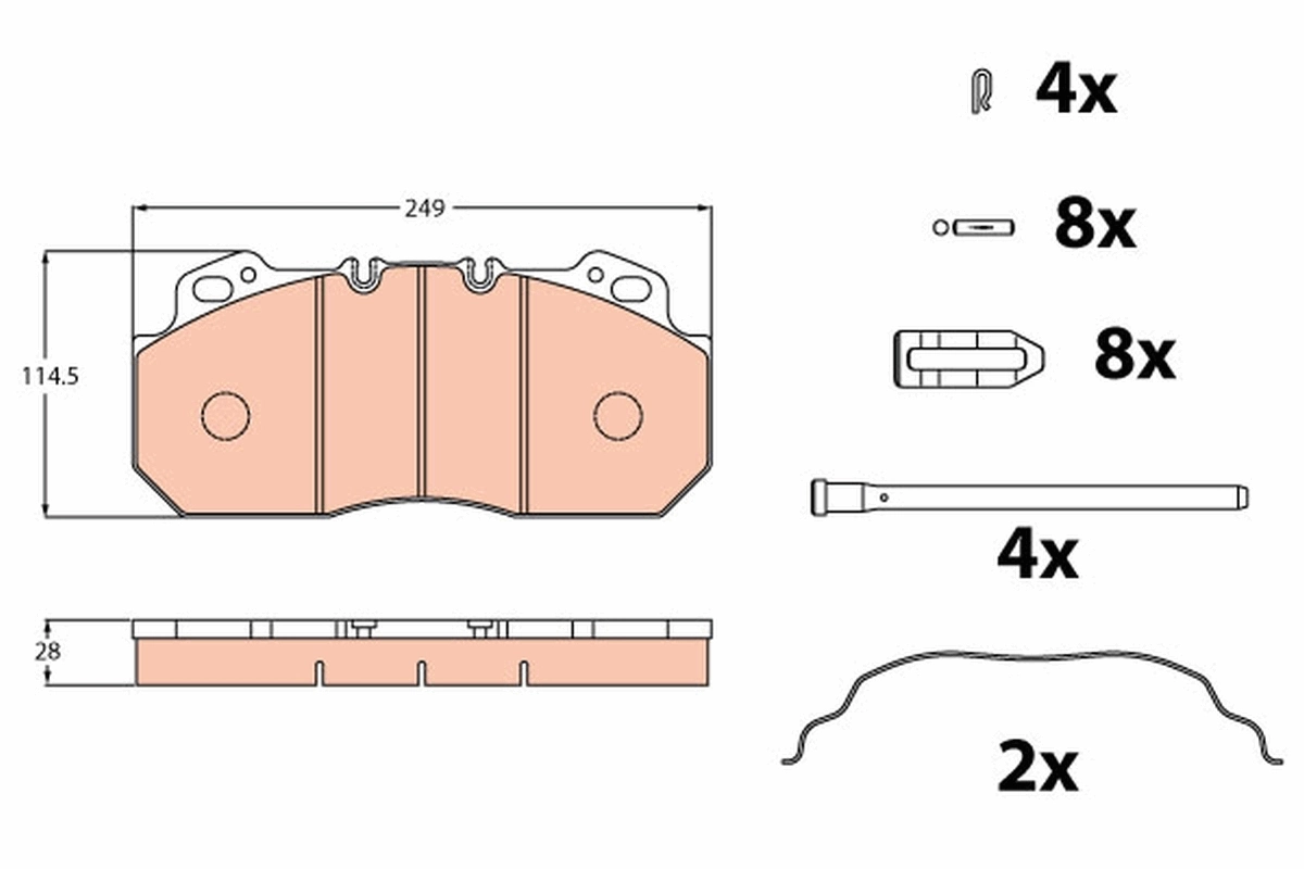 Brake Pad Set, disc brake GDB5019