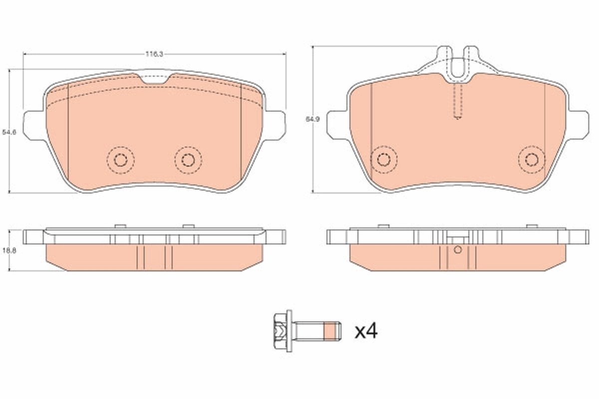 Brake Pad Set, disc brake GDB2014