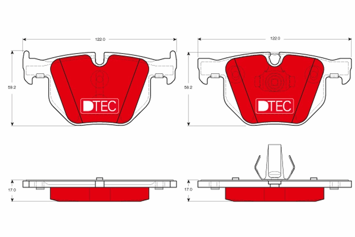 Brake Pad Set, disc brake DTEC COTEC GDB1730DTE