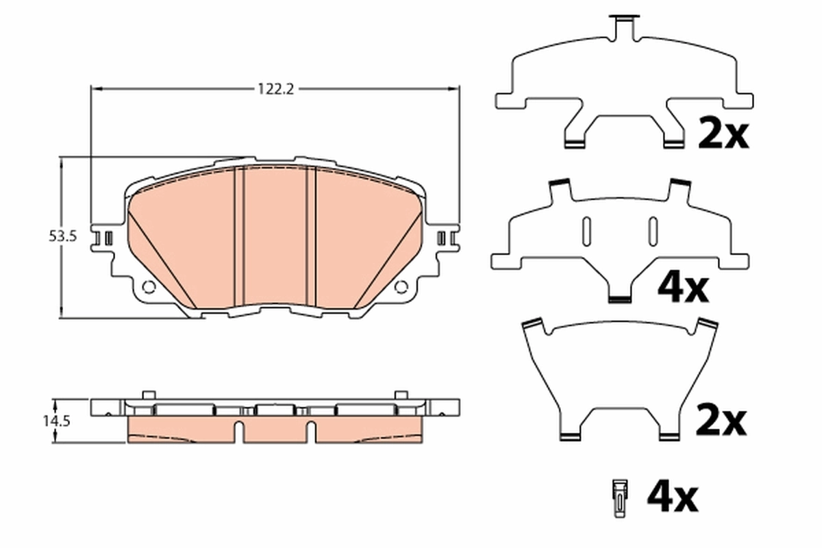 Brake Pad Set, disc brake GDB2200