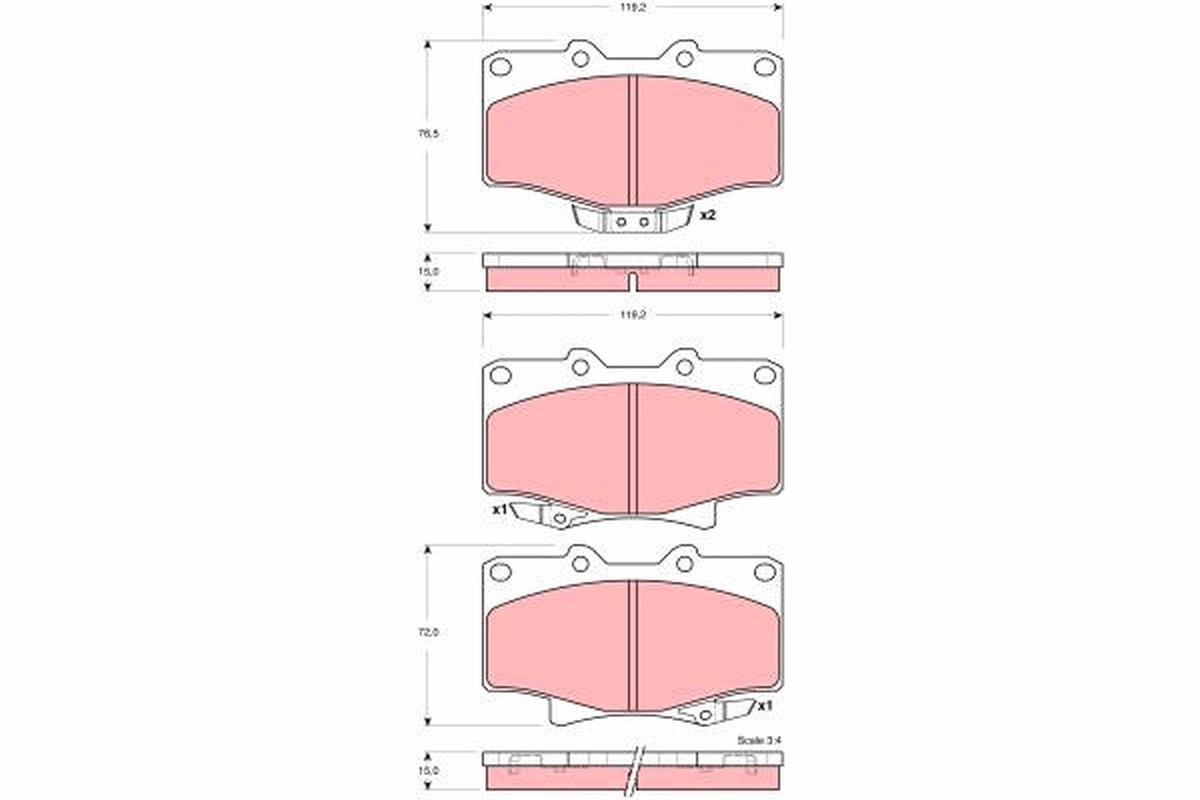Brake Pad Set, disc brake GDB3383