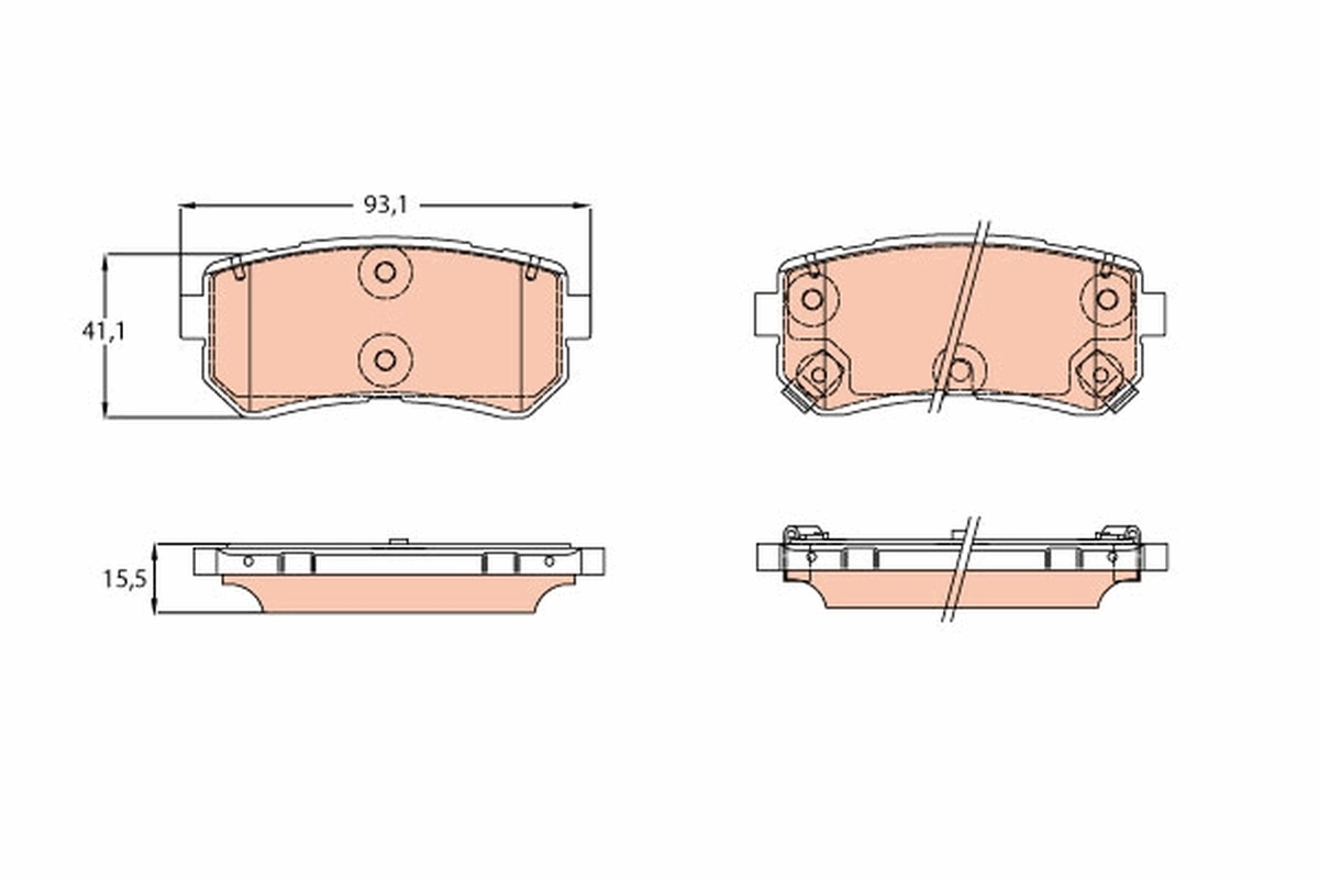 Brake Pad Set, disc brake GDB3641