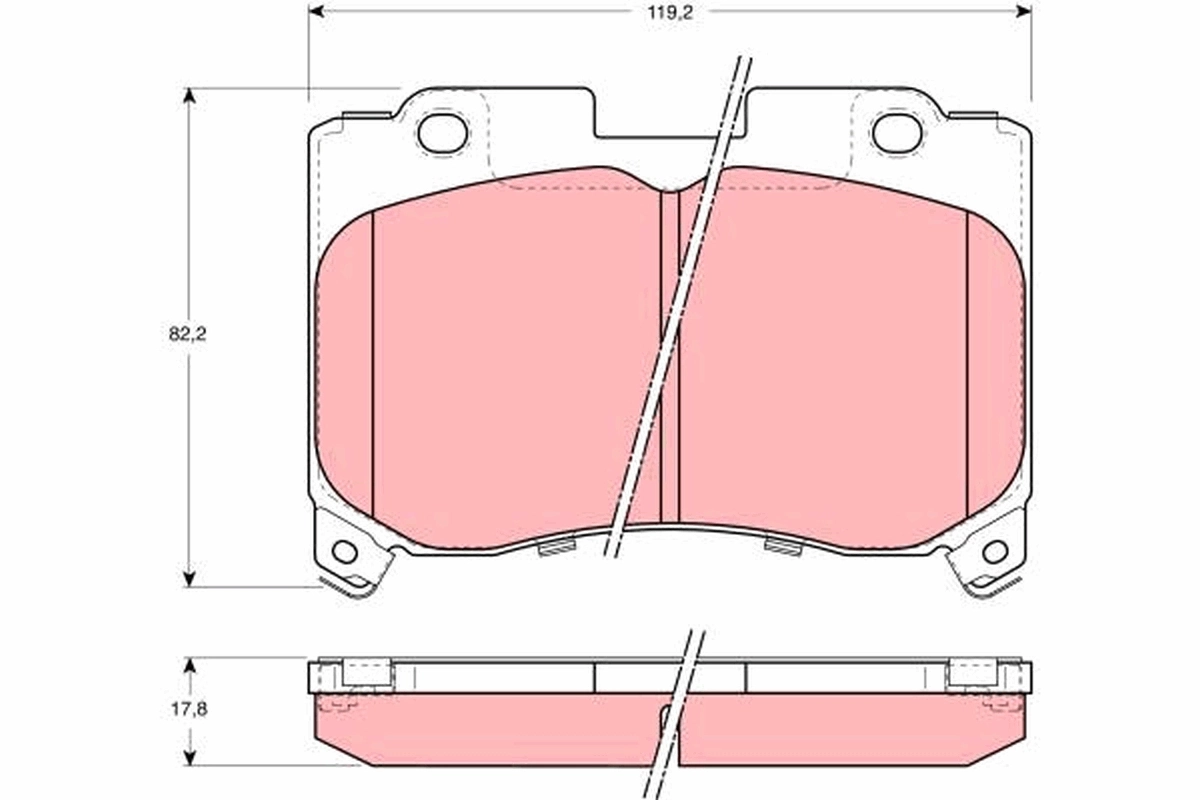 Brake Pad Set, disc brake GDB3106