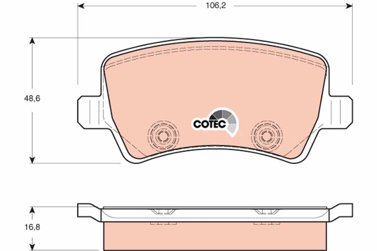Brake Pad Set, disc brake COTEC GDB1685