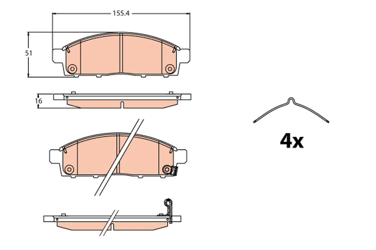 Brake Pad Set, disc brake GDB2124