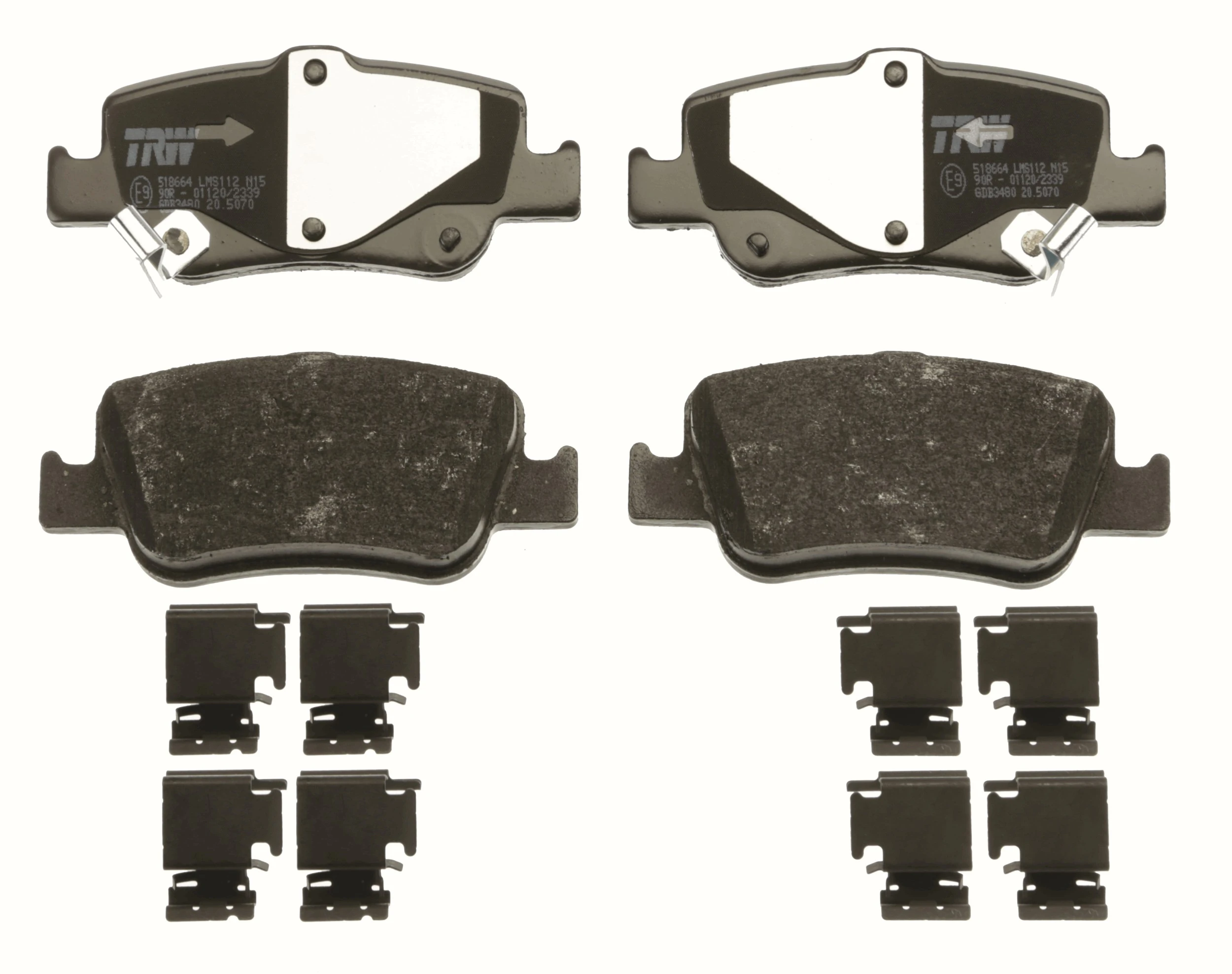 Brake Pad Set, disc brake COTEC GDB3480