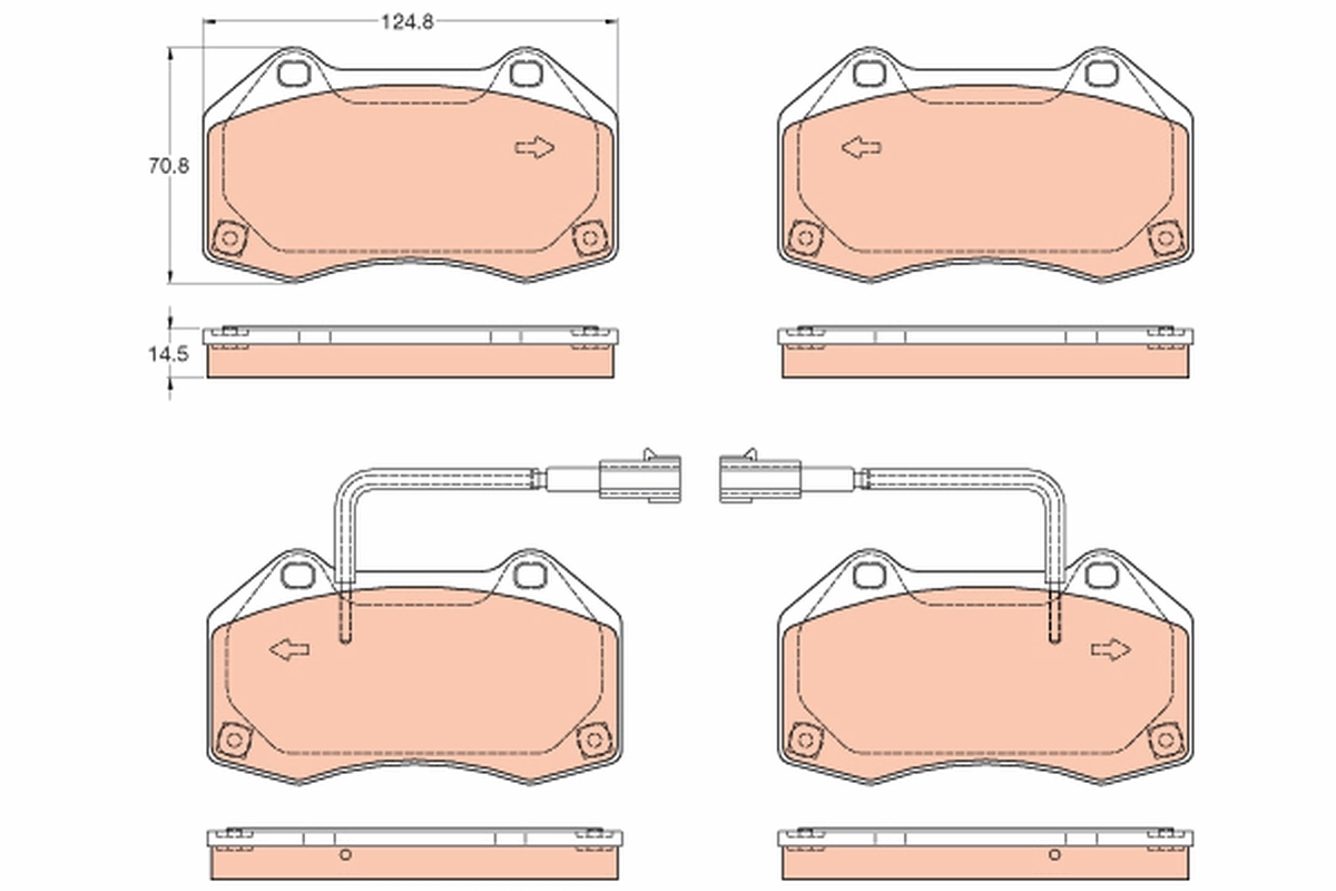 Brake Pad Set, disc brake GDB2049