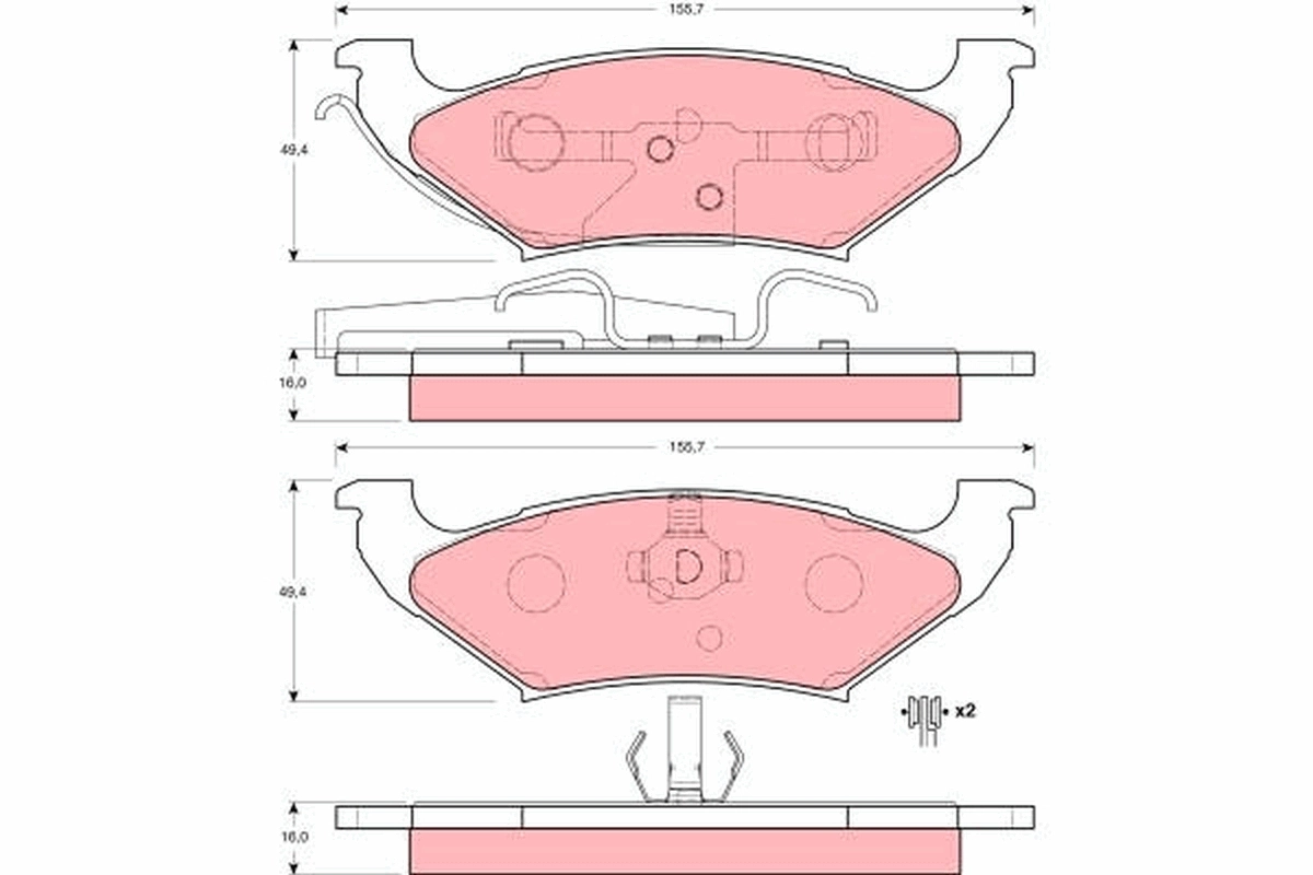 Brake Pad Set, disc brake GDB4045