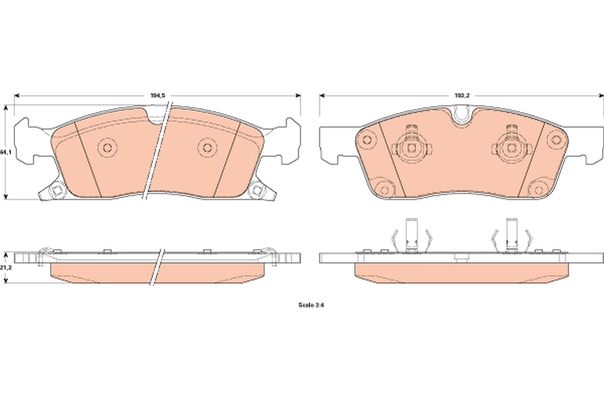 Brake Pad Set, disc brake GDB4604
