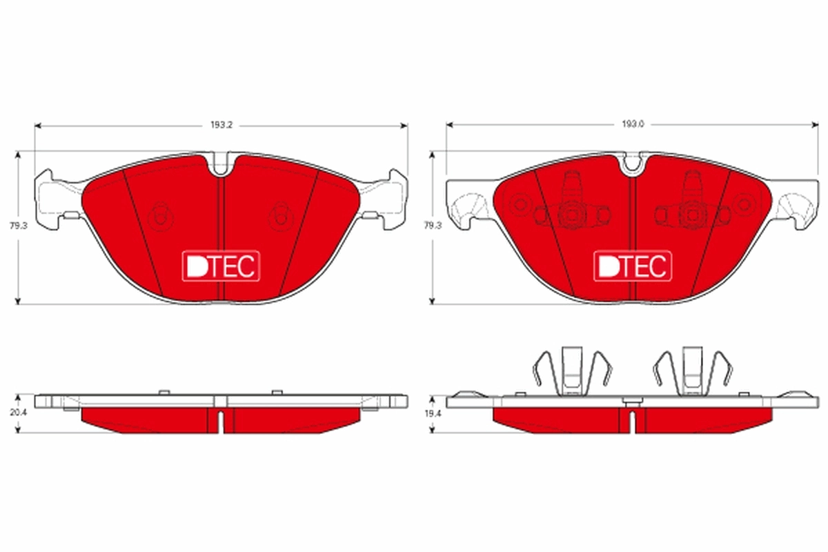 Brake Pad Set, disc brake DTEC COTEC GDB1728DTE