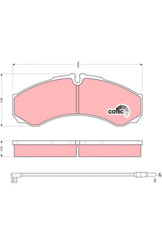 Brake Pad Set, disc brake COTEC GDB1609