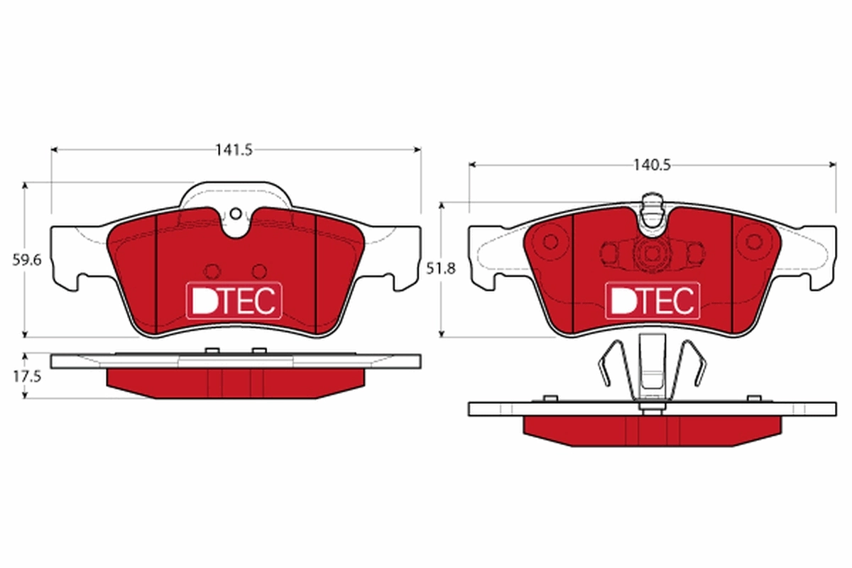 Brake Pad Set, disc brake DTEC COTEC GDB1643DTE