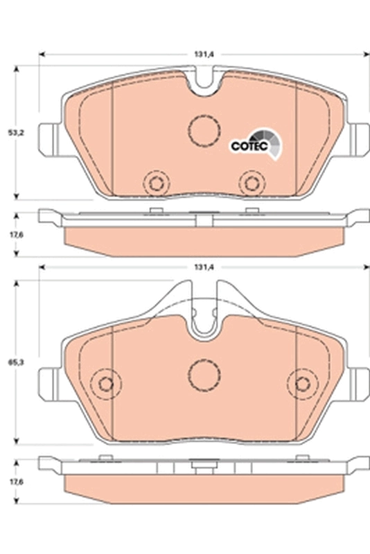 Brake Pad Set, disc brake COTEC GDB1870