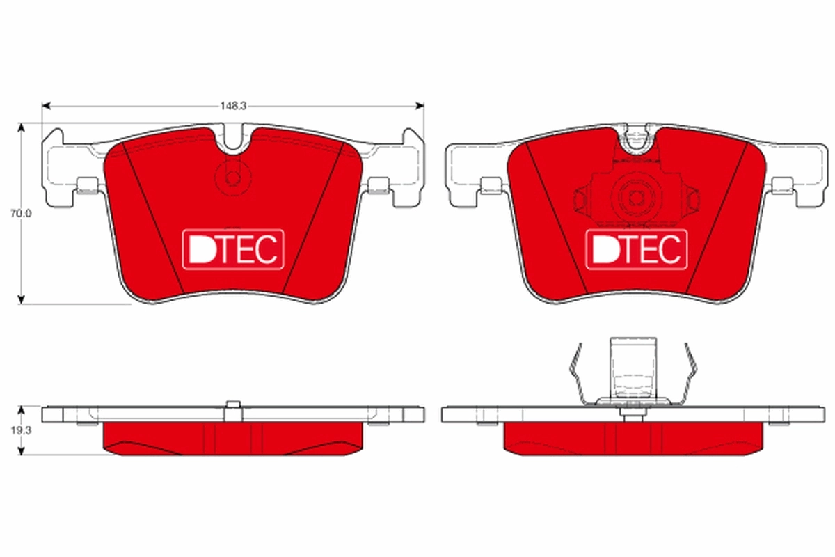 Brake Pad Set, disc brake DTEC COTEC GDB1942DTE