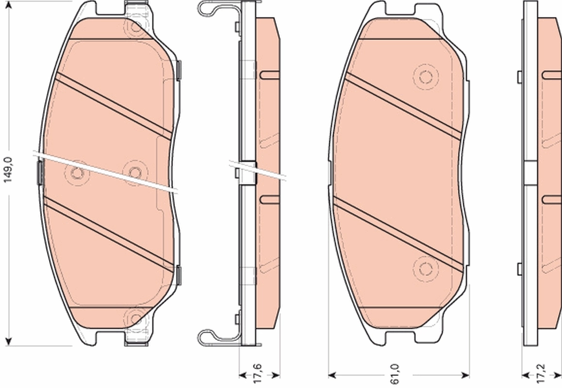 Brake Pad Set, disc brake GDB3465