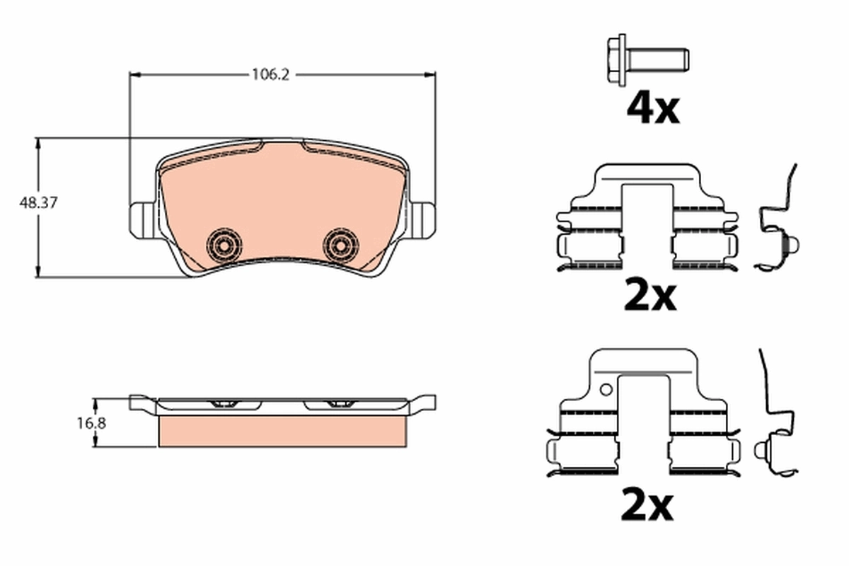 Brake Pad Set, disc brake GDB2125