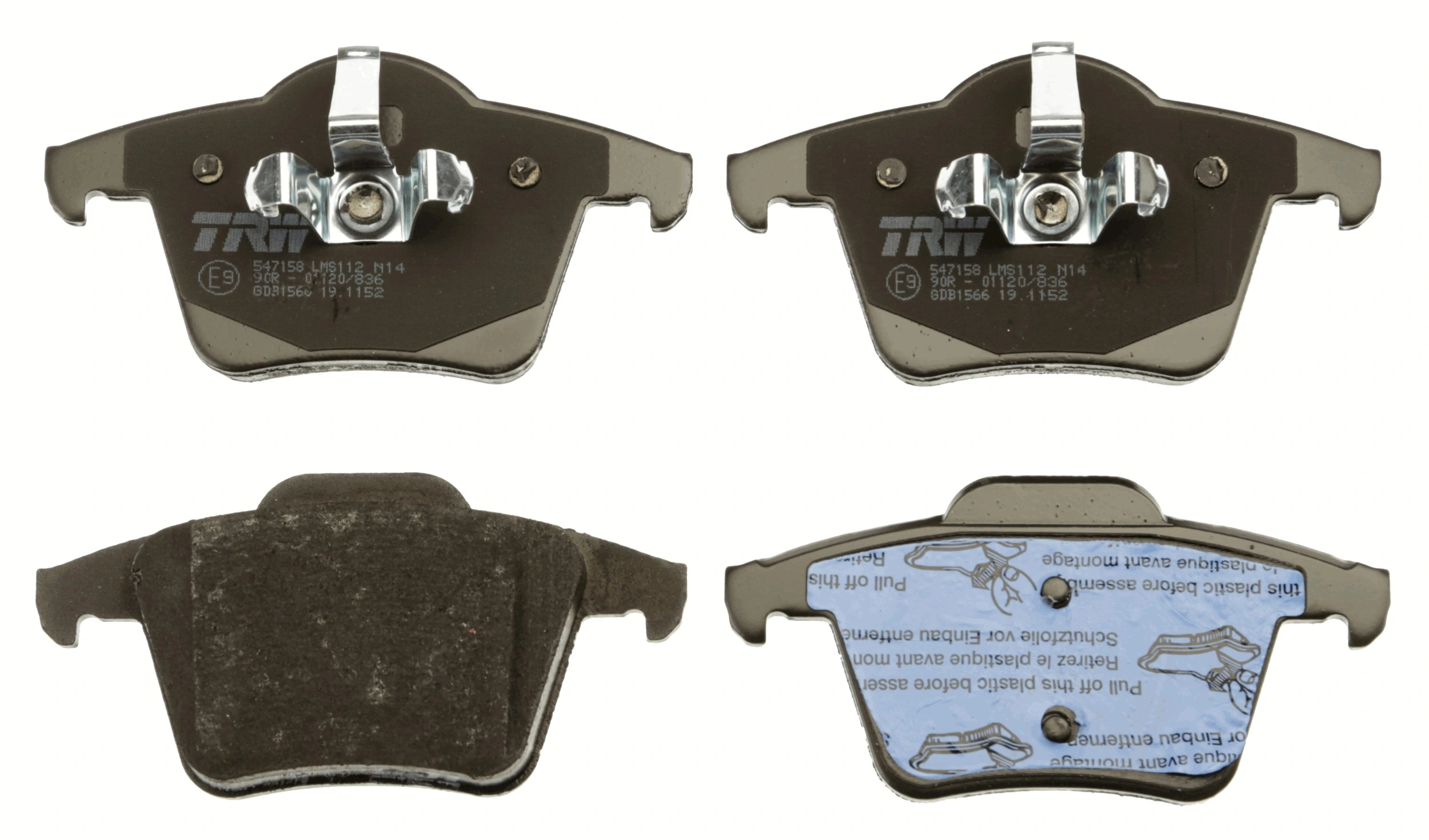 Brake Pad Set, disc brake COTEC GDB1566