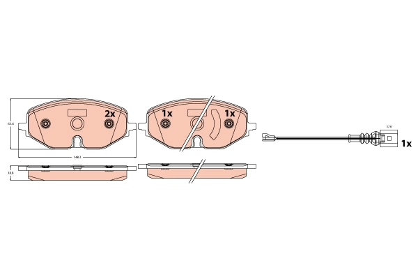 Brake Pad Set, disc brake GDB2392