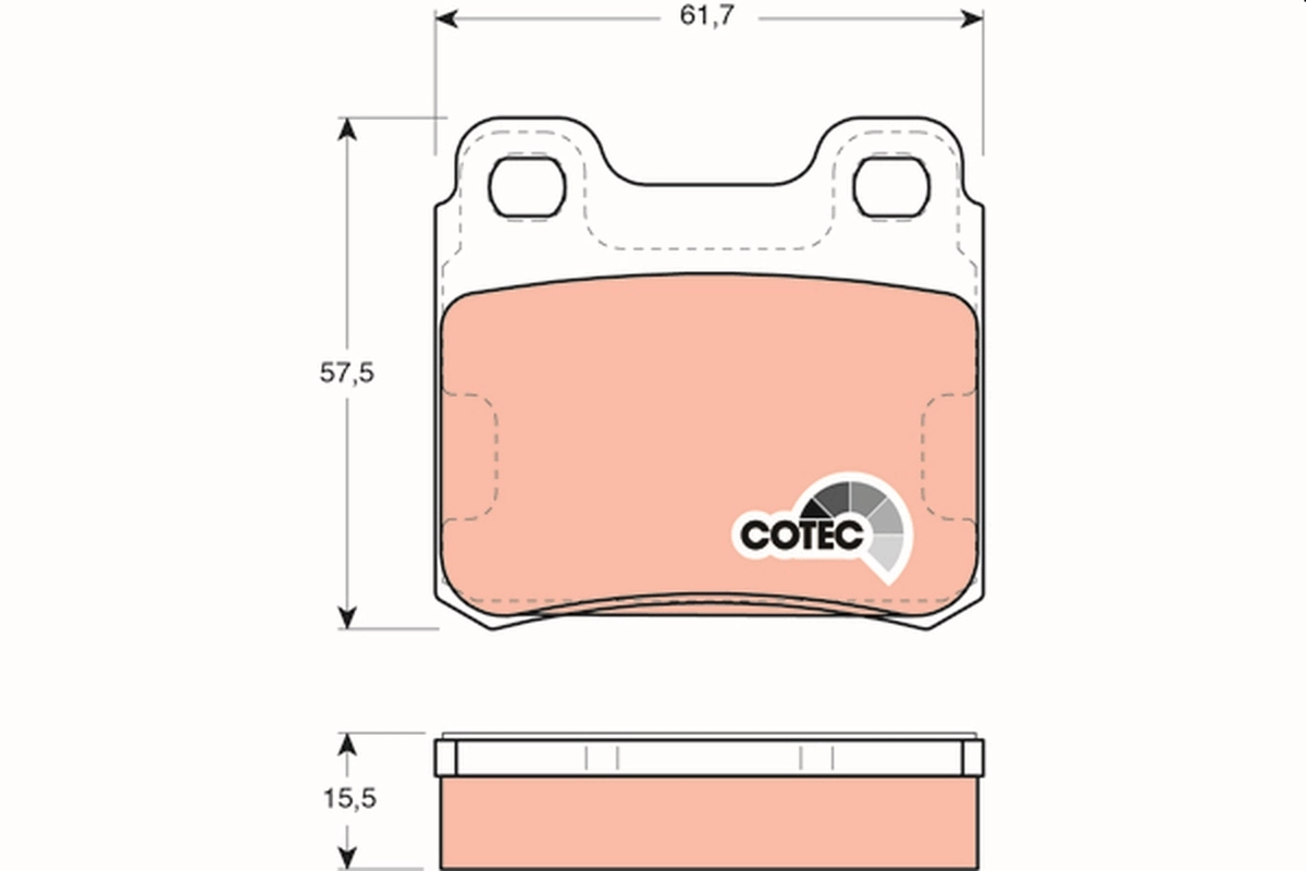 Brake Pad Set, disc brake COTEC GDB952