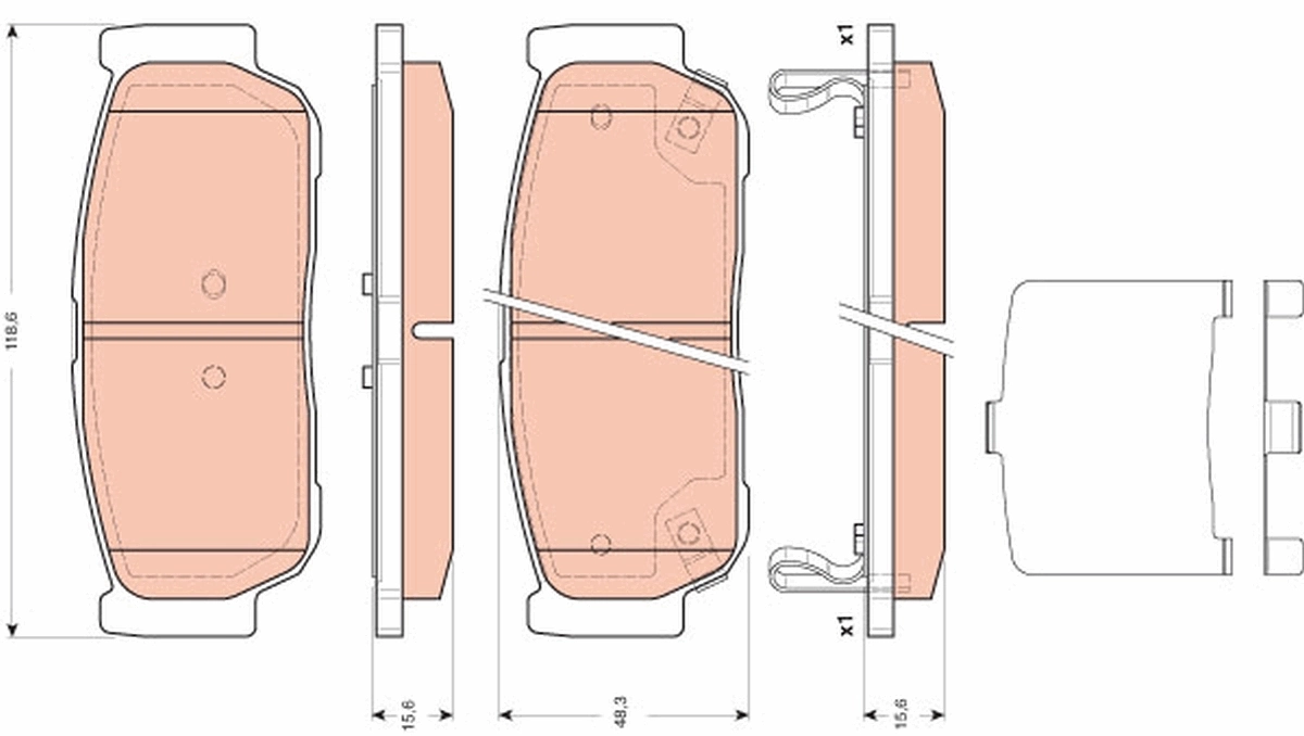 Brake Pad Set, disc brake GDB3417