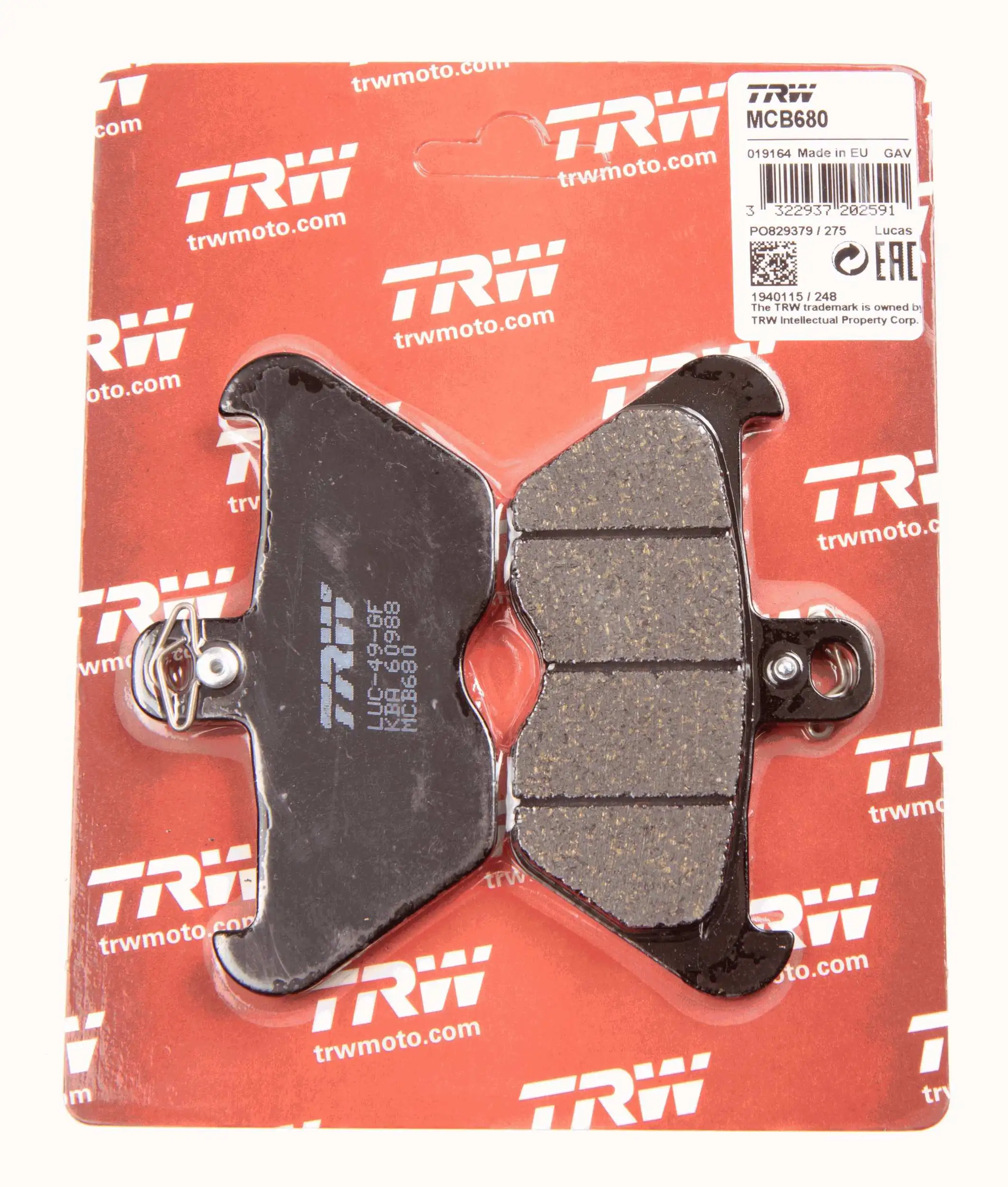 TRW MCB680 Brake Pad Set, disc brake