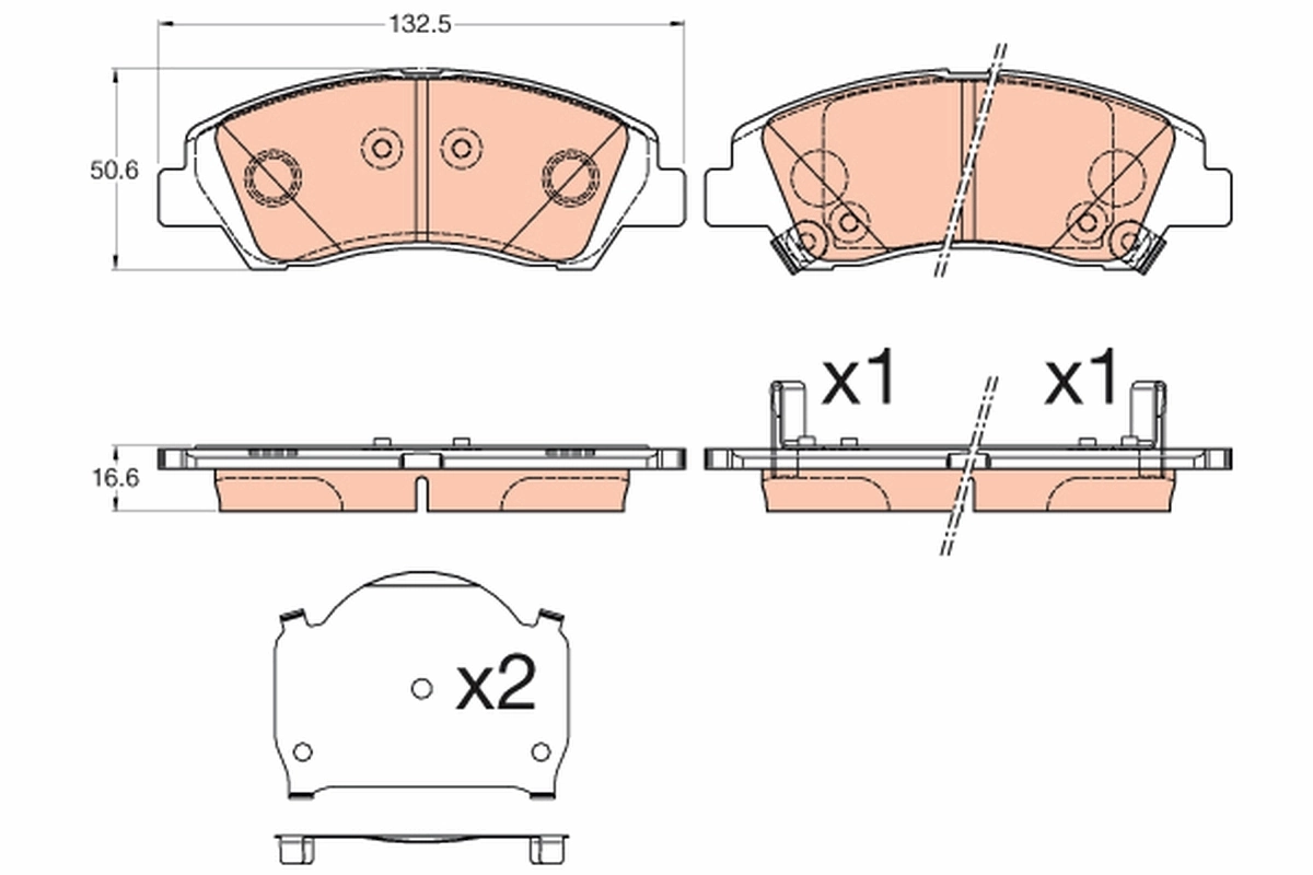Brake Pad Set, disc brake GDB3618