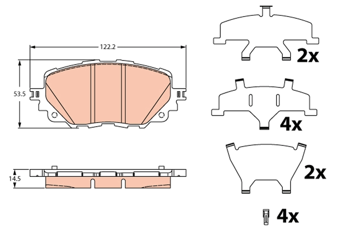 Brake Pad Set, disc brake GDB2285