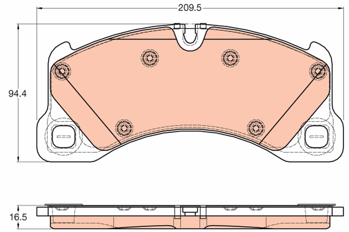 Brake Pad Set, disc brake COTEC GDB1969