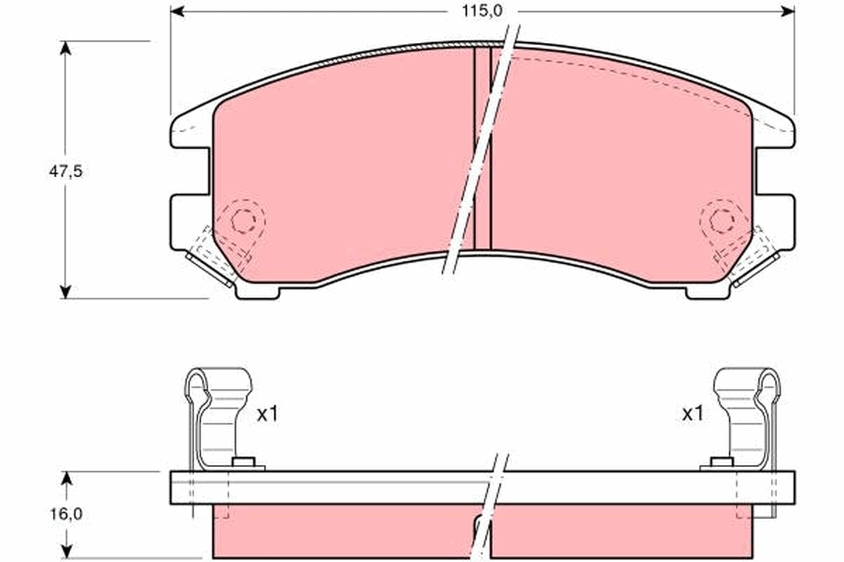 Brake Pad Set, disc brake GDB882