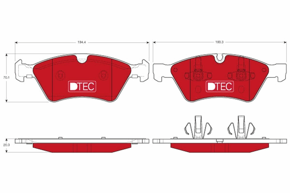 Brake Pad Set, disc brake DTEC COTEC GDB1642DTE