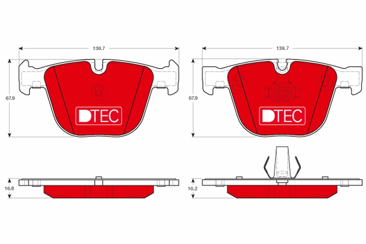 Brake Pad Set, disc brake DTEC COTEC GDB1892DTE