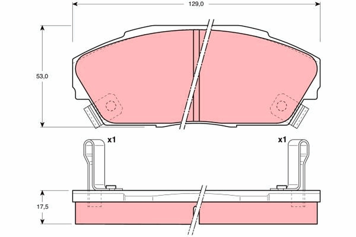 Brake Pad Set, disc brake GDB3034