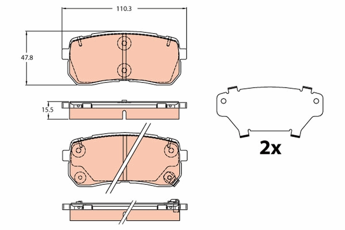 Brake Pad Set, disc brake GDB2112