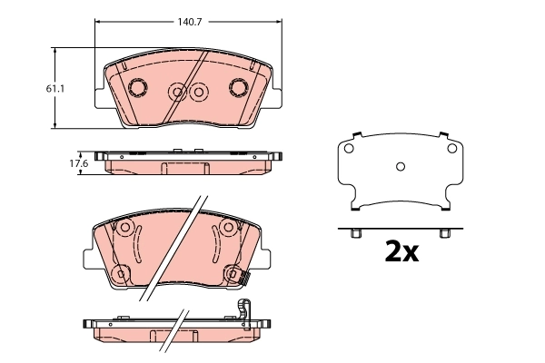 Brake Pad Set, disc brake GDB2375