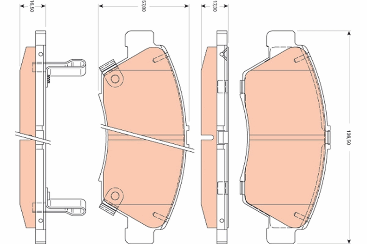 Brake Pad Set, disc brake GDB3478