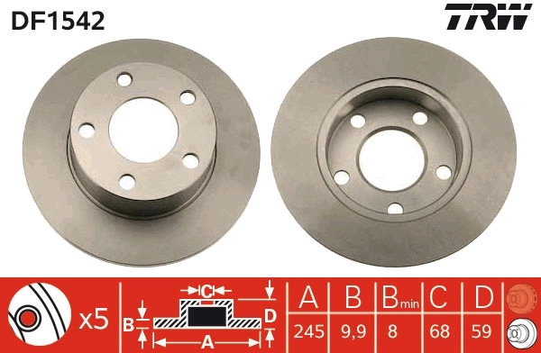 Brake Disc DF1542
