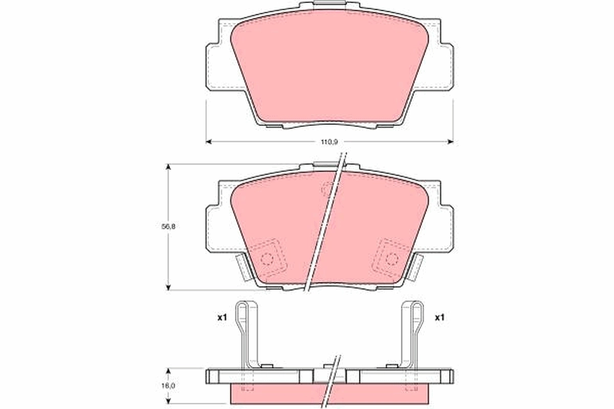 Brake Pad Set, disc brake GDB3039