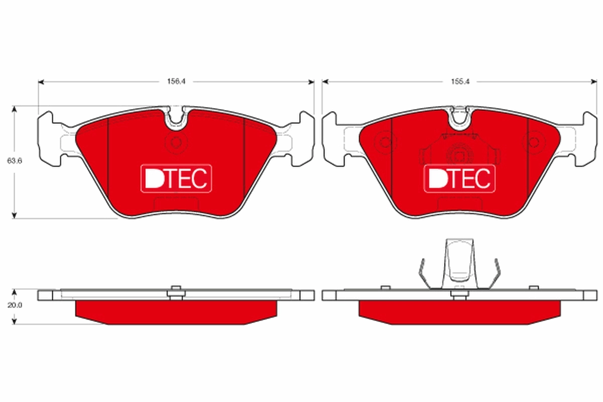 Brake Pad Set, disc brake DTEC COTEC GDB1531DTE